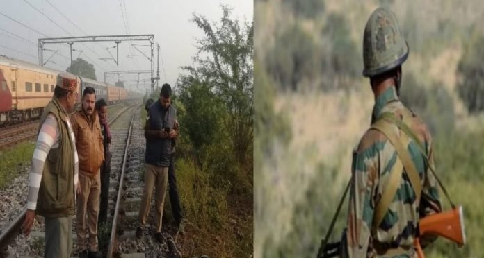 Army jawan lay with his neck on railway track, goods train passed over