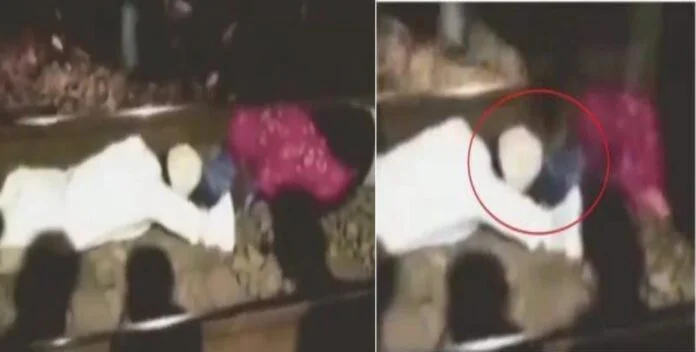 Mehboob jumped under the moving train to save the girl, watch the video Mehboob jumped under the moving train to save the girl, watch the video