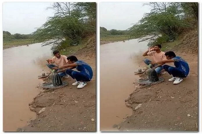 Youth ablution shivling with beer in Chandigarh complaint to police video viral