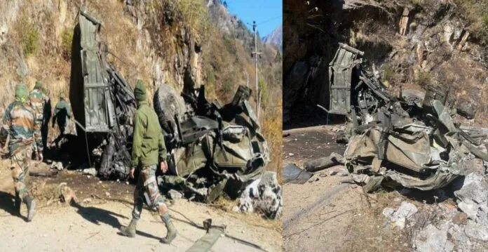 Army truck falls into gorge in Sikkim, 16 soldiers killed