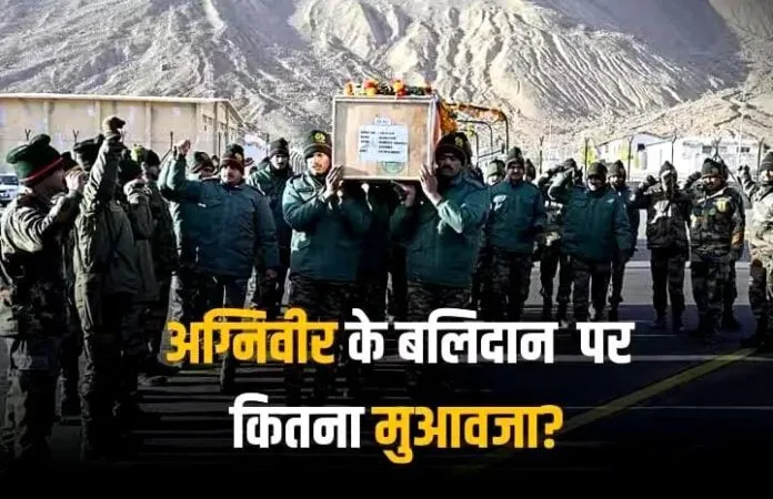 How much compensation does the government give for the sacrifice of Agniveer?