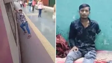 A young man's stunt in a Mumbai local train cost him dearly, one arm and one leg got cut