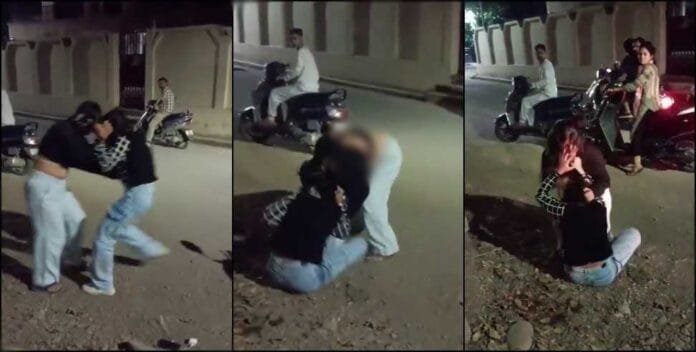 High voltage drama of girls on the road regarding their boyfriend in dehradun