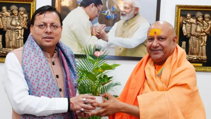 04_10_2025-yatidanand_giri_maharaj_cm_dhami_24069464 Mahamandaleshwar Swami Yatindranand Giri Maharaj met CM Pushkar Singh Dhami, talks took place on these topics