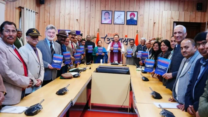 Uttarakhand @25 Looking Back-Looking Forward book released by Chief Minister Dhami