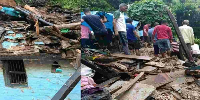 Rain wreaks havoc in Kotdwar; three people trapped under debris after house collapses; rescue teams engaged in operations. Rain wreaks havoc in Kotdwar; three people trapped under debris after house collapses; rescue teams engaged in operations.